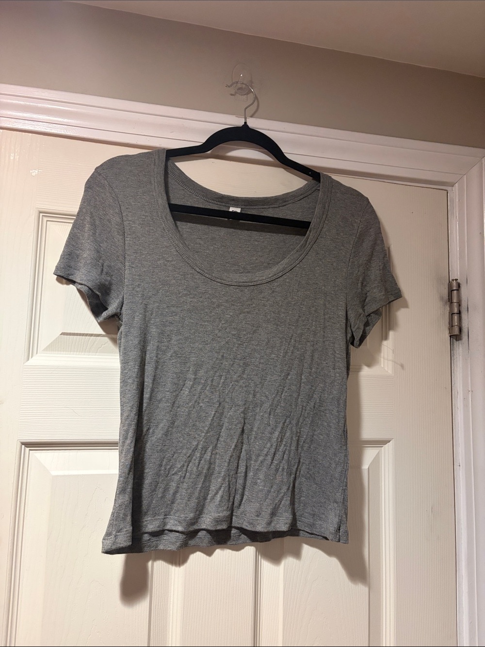 NWOT bp Soft Rib Scoop Neck Tee  in Gray XL